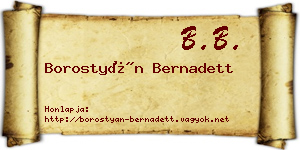 Borostyán Bernadett névjegykártya